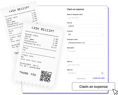 Native Teams | Claim expenses and upload receipts