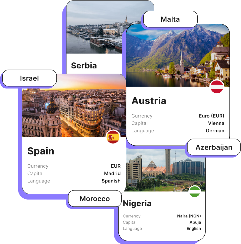 Native Teams | Serviced countries for relocation