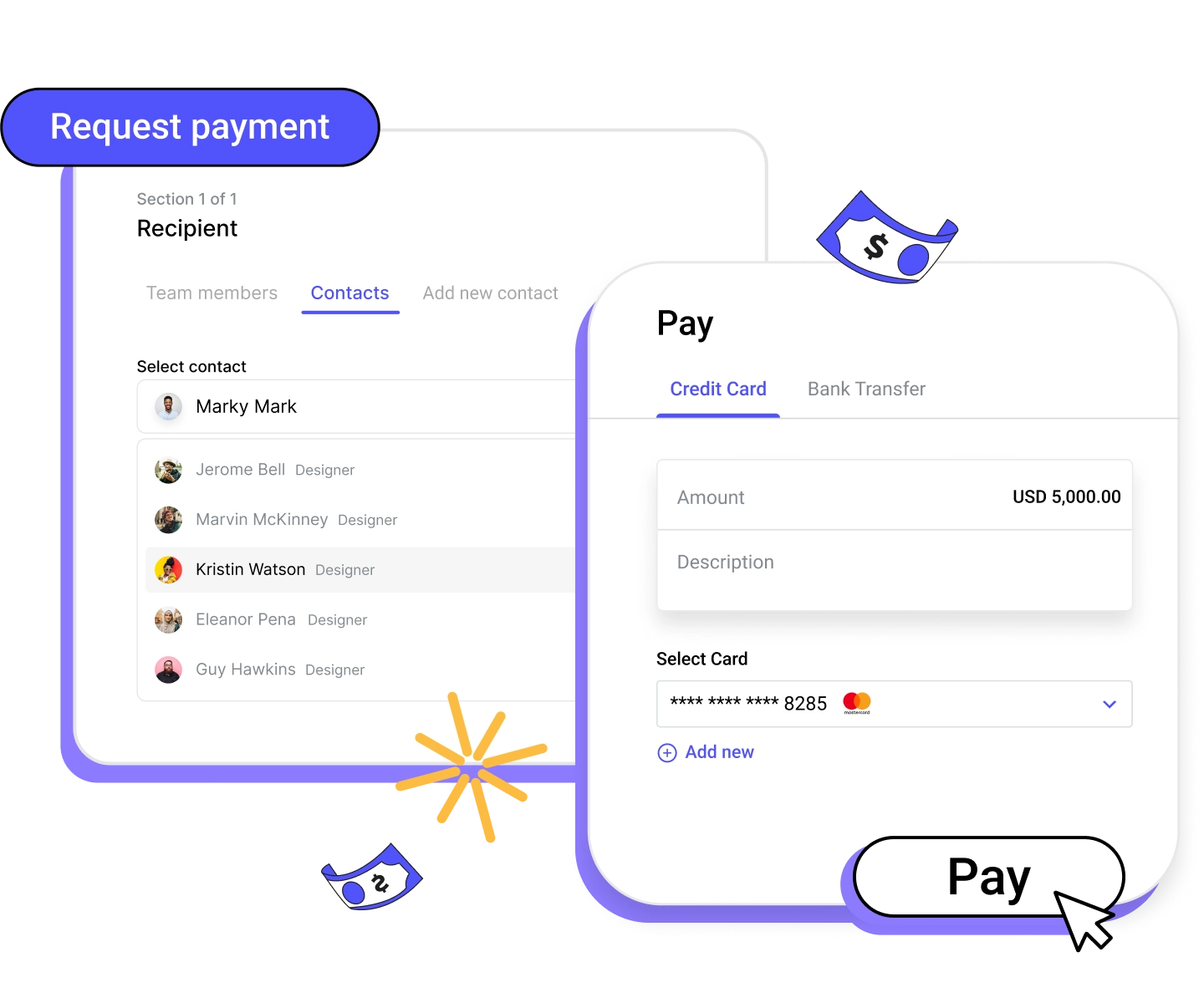Native Teams | How can you send payment requests via Native Teams?