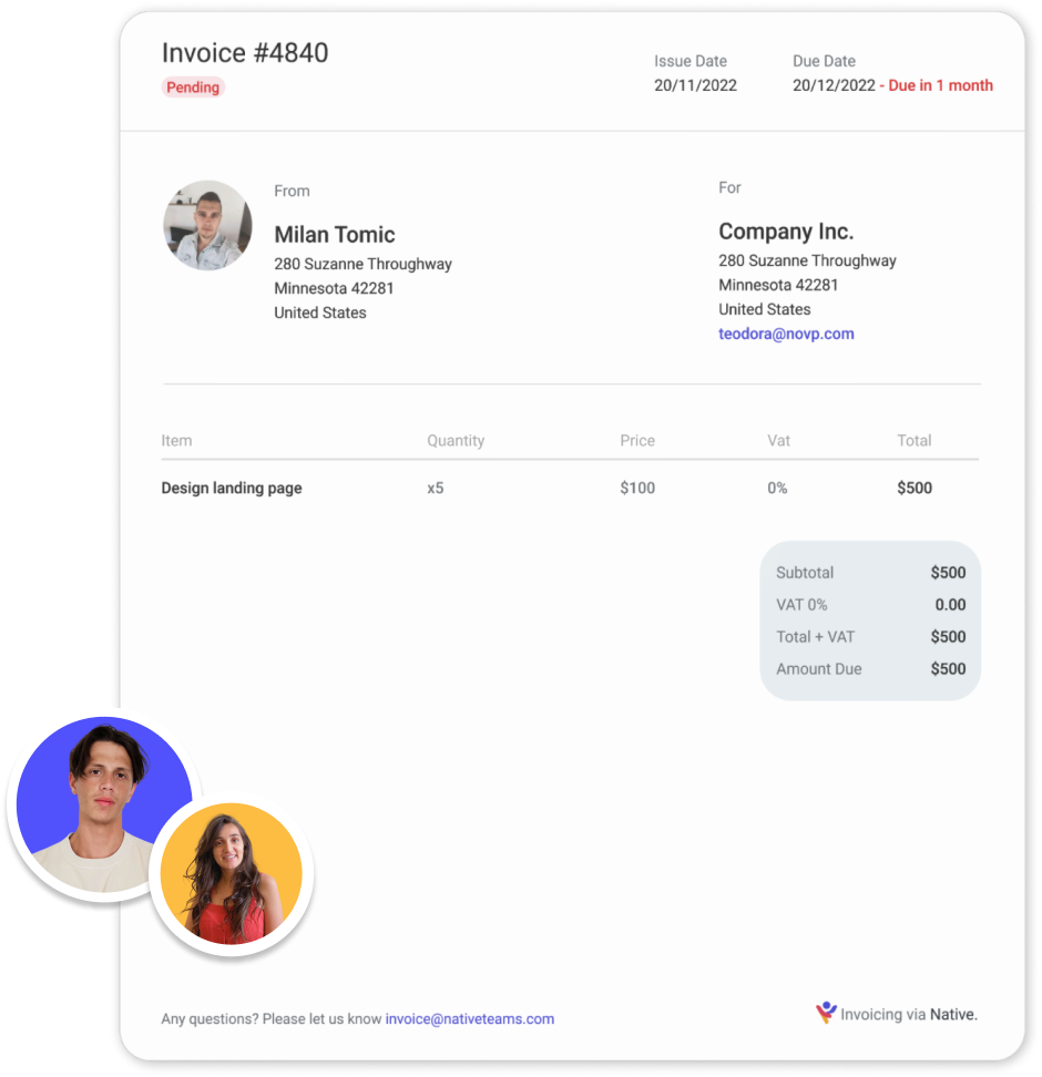 Invoice Without A Company