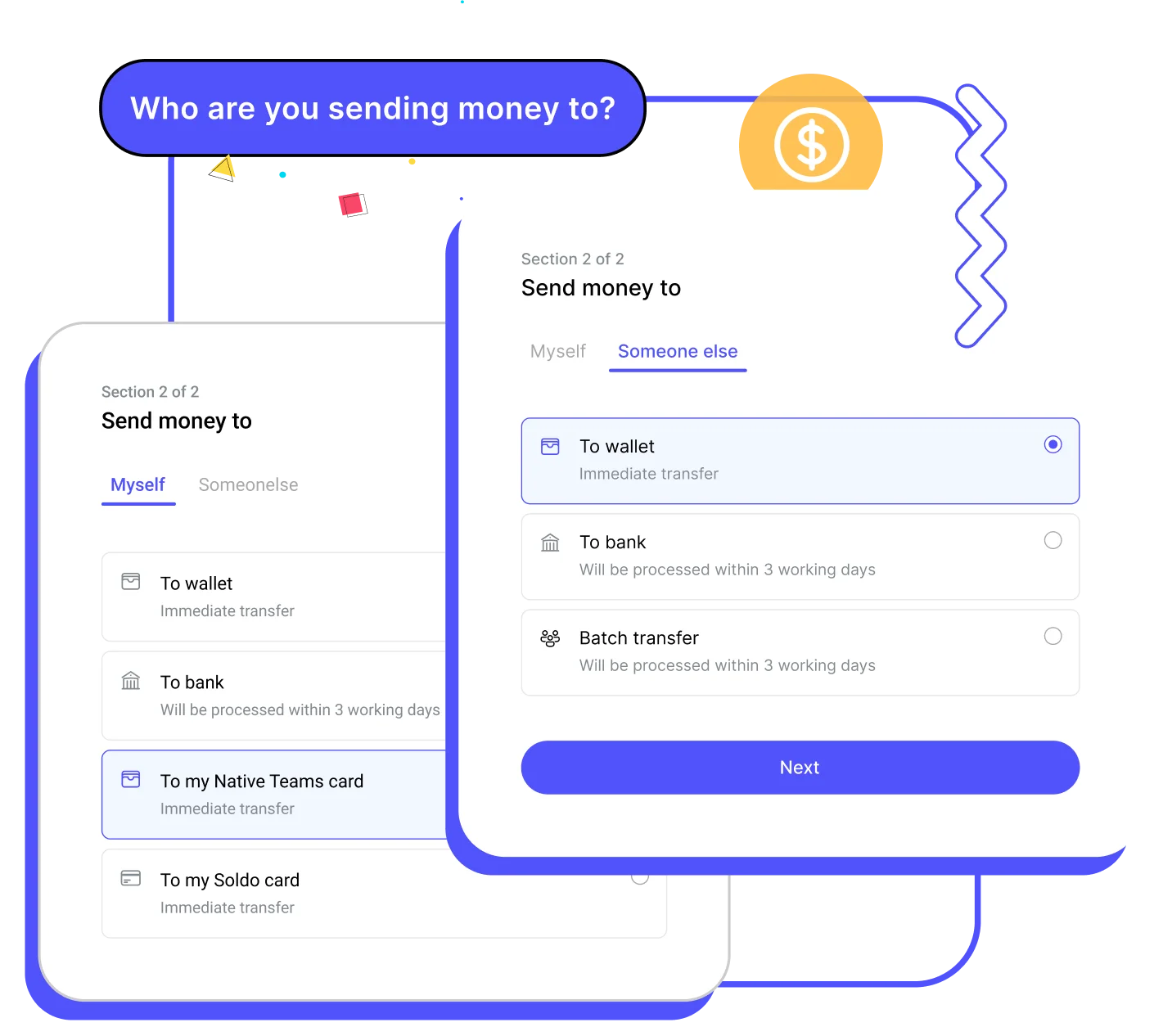 Native Teams |  Send money