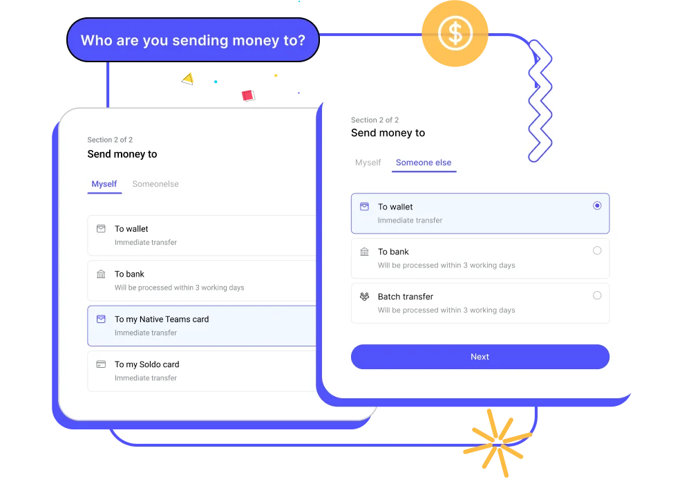 Native Teams |  Send money